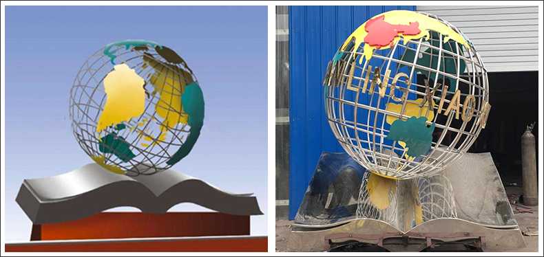 不銹鋼地球,景觀地球雕塑,學校地球儀擺件 不銹鋼地球,景觀地球雕塑,學校地球儀擺件