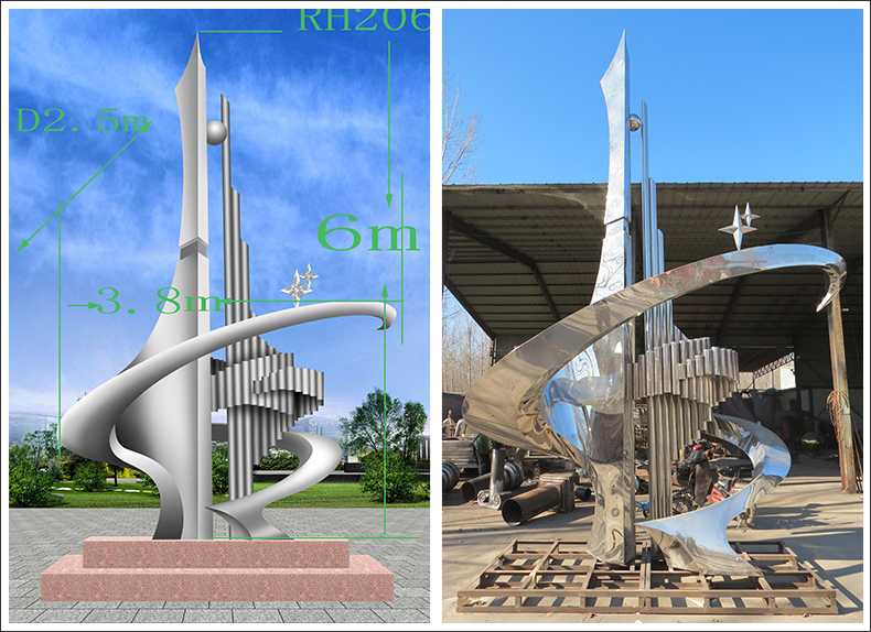 大型不銹鋼雕塑，不銹鋼雕塑廠家，室外大型景觀雕塑