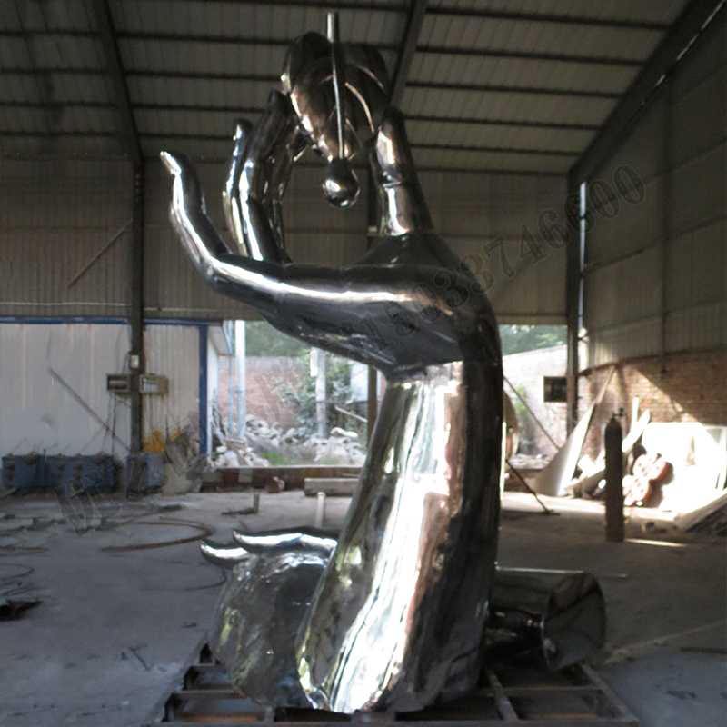 保護水資源雕塑，珍惜水資源雕塑，不銹鋼水滴雕塑