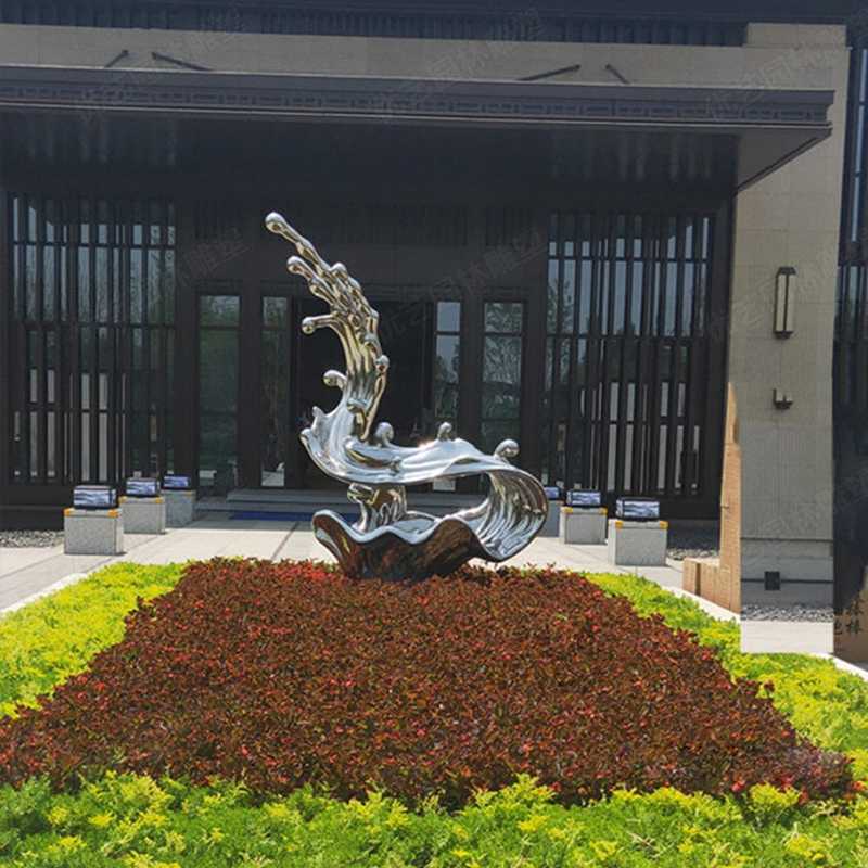 不銹鋼水滴雕塑,不銹鋼雕塑廠家